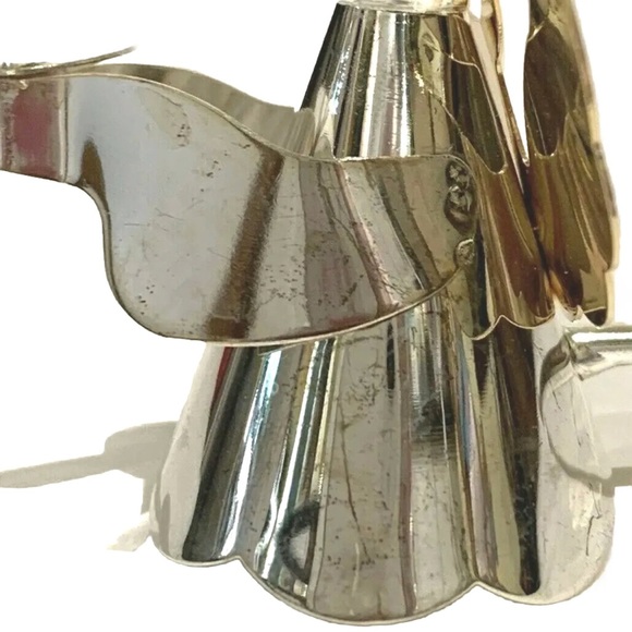 Silver Plated On Brass Angel Candle Snuffer Gold Holiday Christmas Guardian Cute - Picture 10 of 12